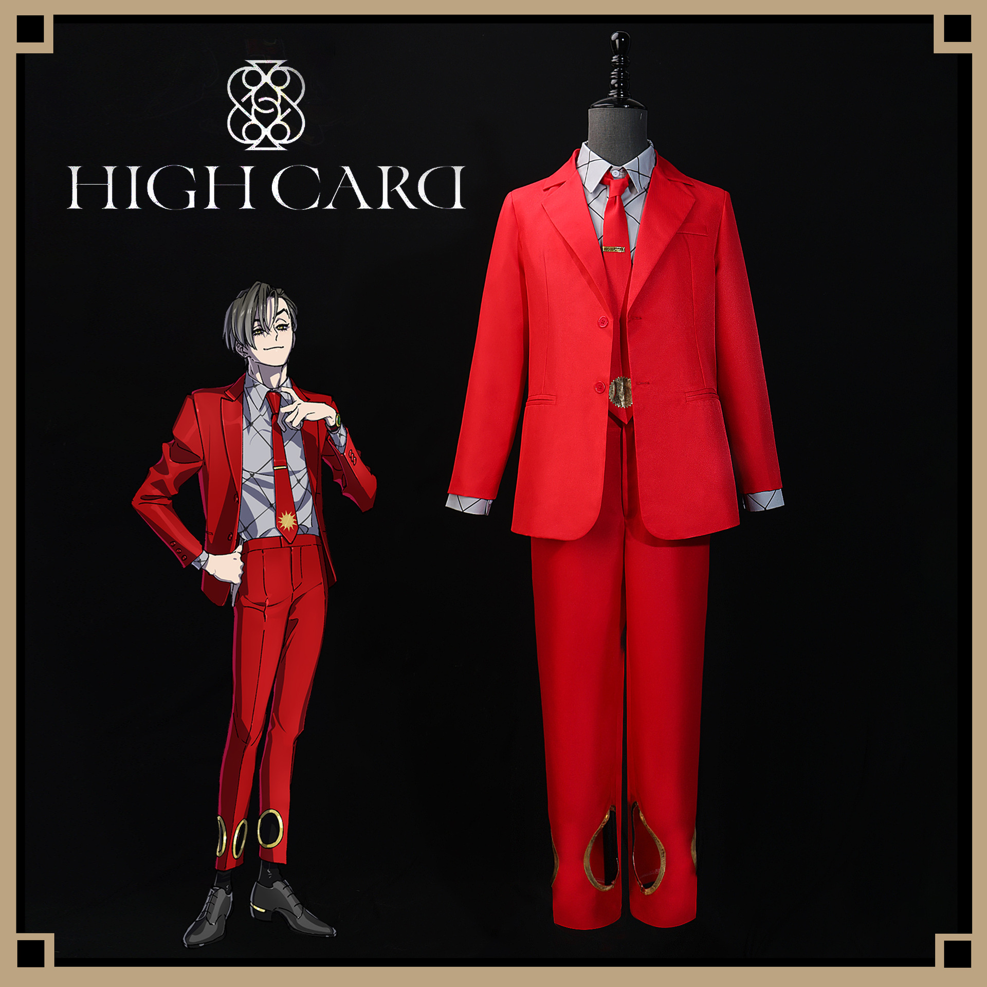 HIGH CARD cosplay costume HIGH CARD supreme card Chris Redgrave cos suit