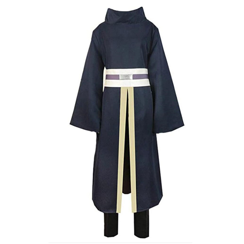 Naruto Akatsuki Uchiha Top, Pants, Headgear Accessories, Girdle, Gloves Cosplay 5 Pcs Suits