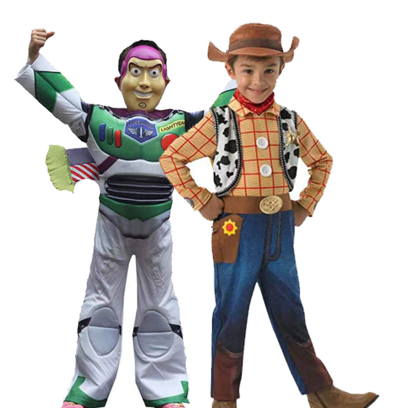 Disney Toy Story franchise Cosplay Costumes Buzz Lightyear Woody 3PCS Full Suits