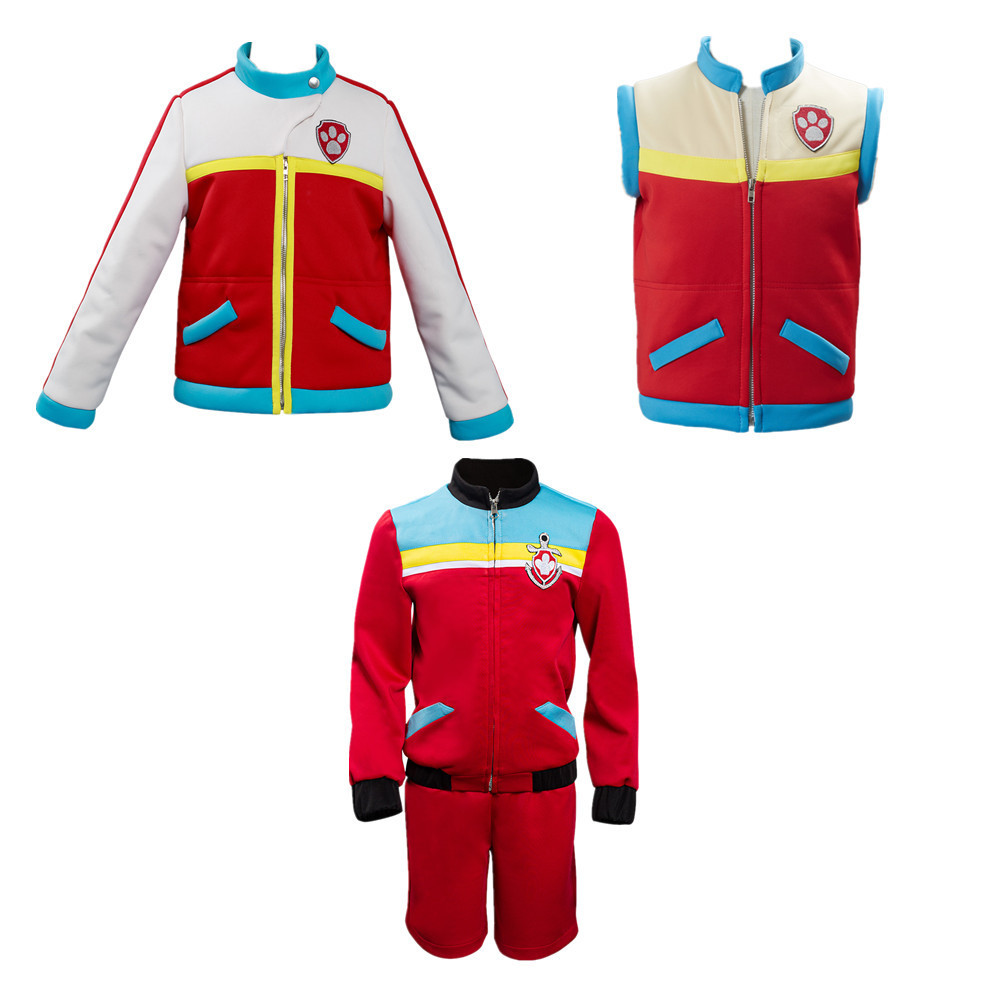 Wangwang meritorious service team cos Captain Ryder cosplay costume children's performance clothes tops stage clothes