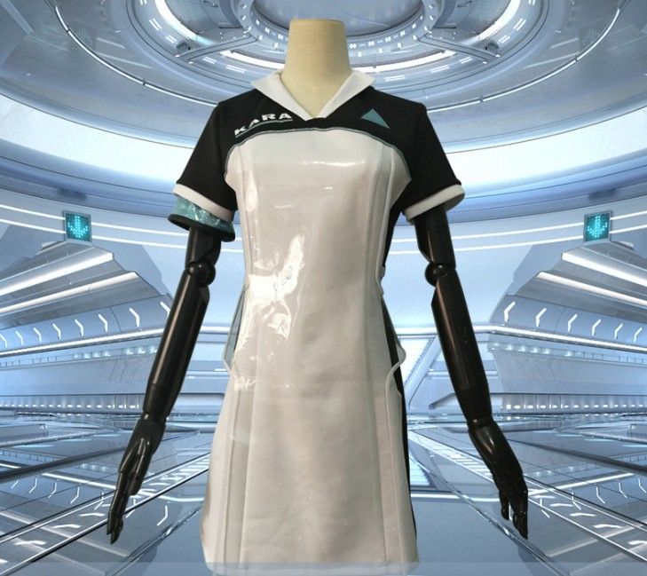 Become Human Kara DBH Housekeeper Cosplay Costumes from Detroit AX400 Android Outfits