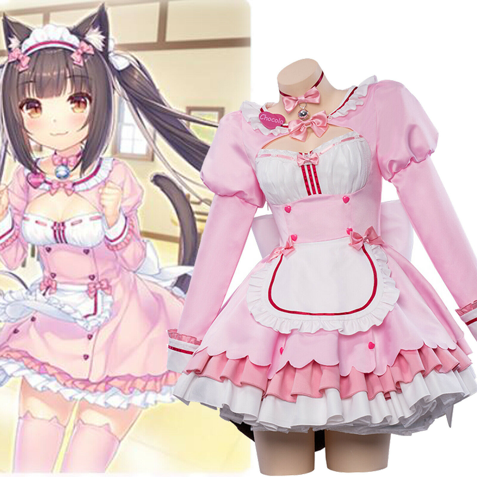 Cat Girl Paradise Outfit Chocolate and Vanilla Maid Outfit Cat Girl Play Outfit Game Play