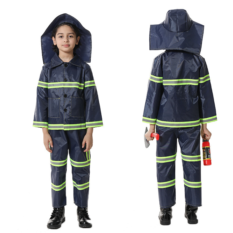 Halloween Fire Fighter Costume Children's Day Costume Police Lawyer Pilot Doctor Worker Children's Cosplay Costume