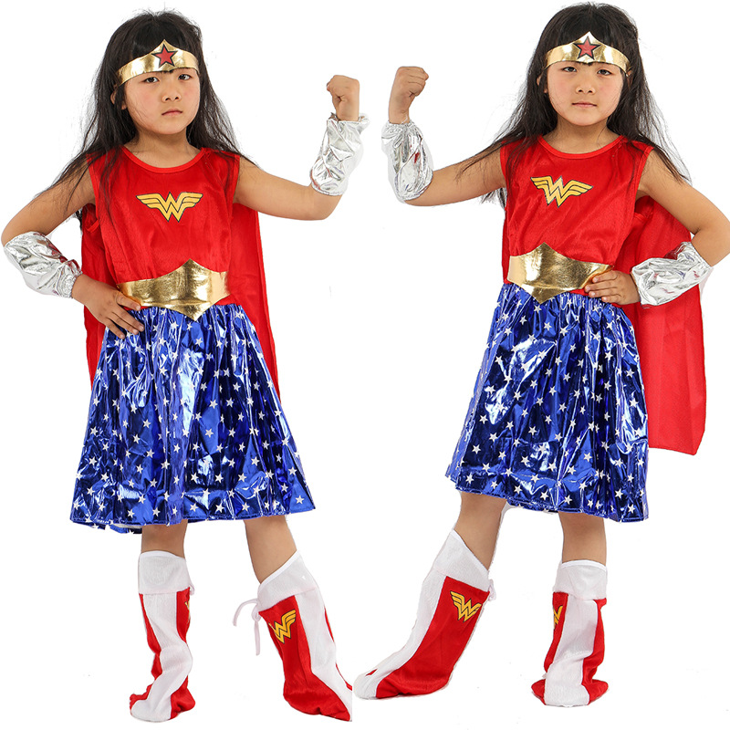 Halloween Kids Wonder Woman Superhero Adult Wonder Woman Superman Batman Spider-Man Iron Man