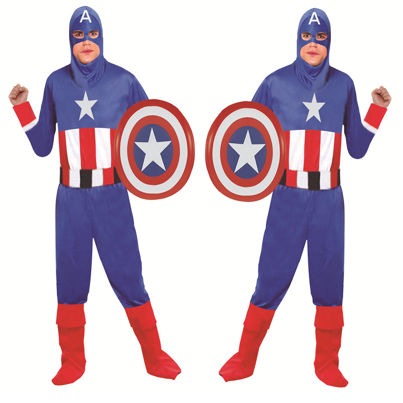 Halloween cosplay adult Captain America suit shield costume men's Captain America clothes