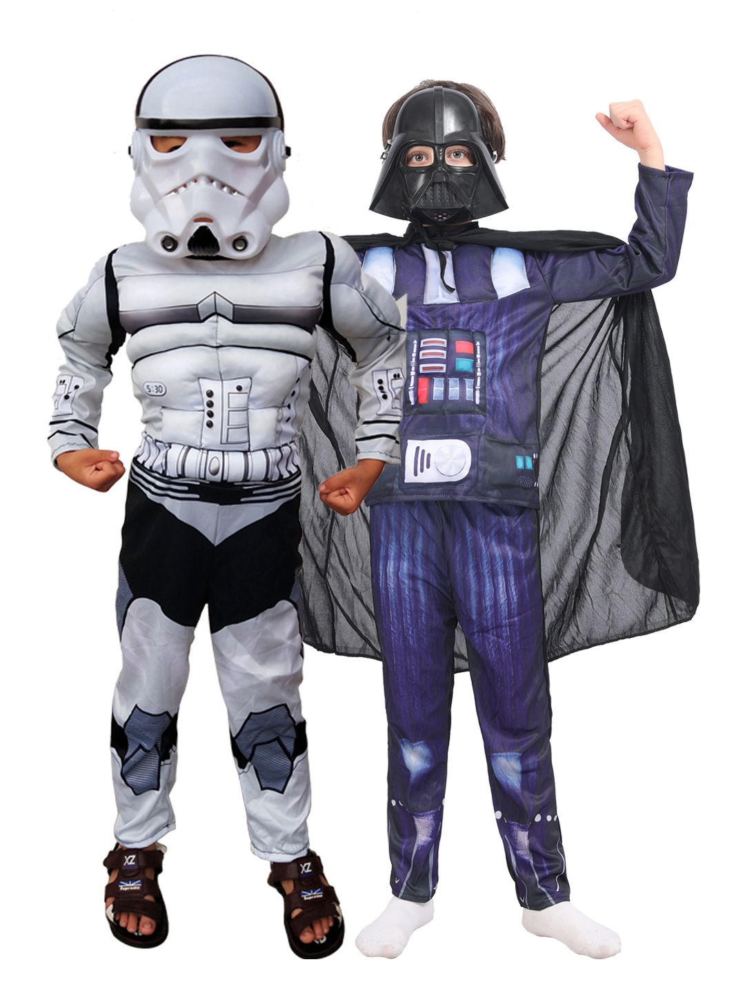 Halloween Star Wars Costume White Soldier Black Soldier Costume Jedi White Knight Black Knight Performance Costume