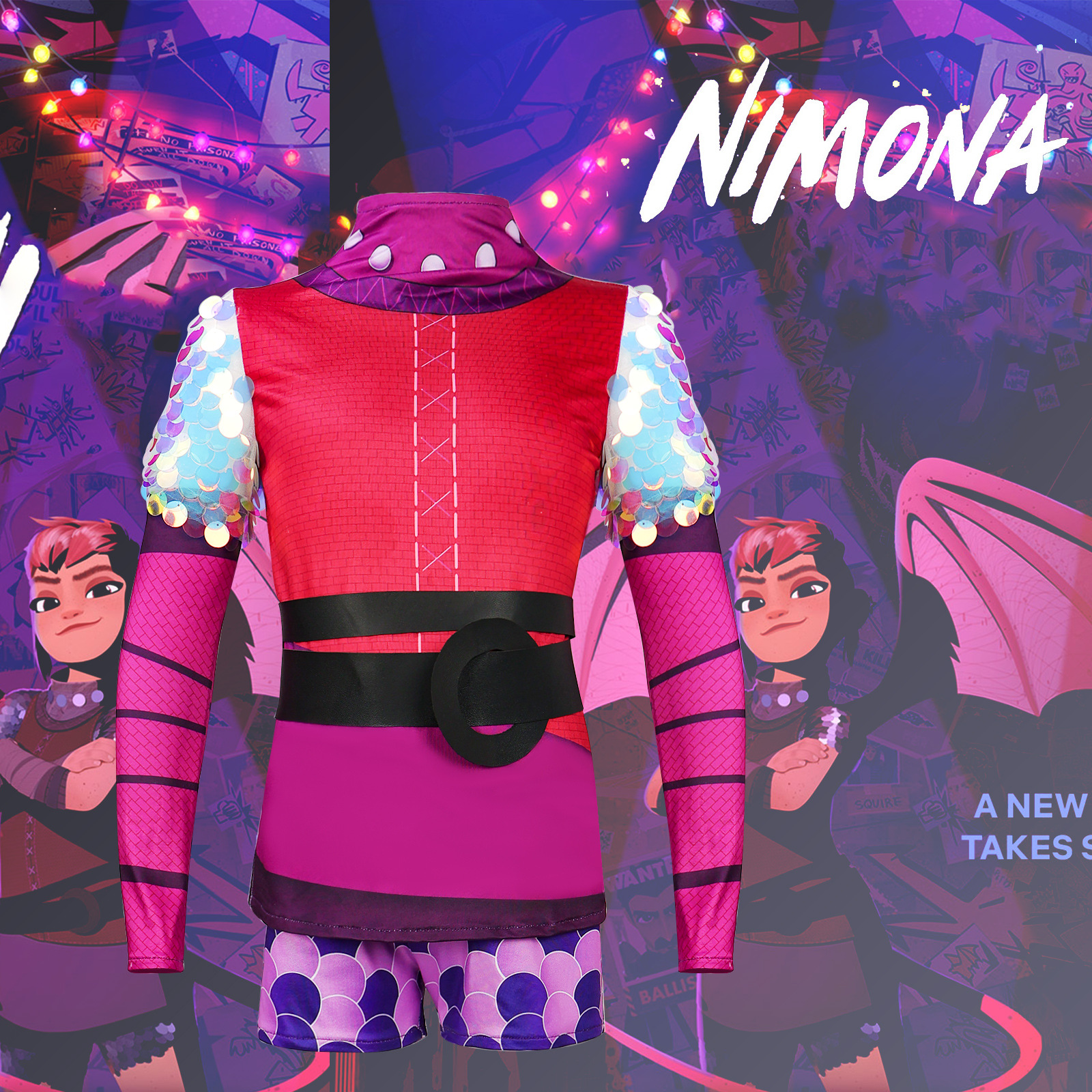 Halloween Monster Girl Nimona Cos Costume Women's Children's Animation Character Performance Costume
