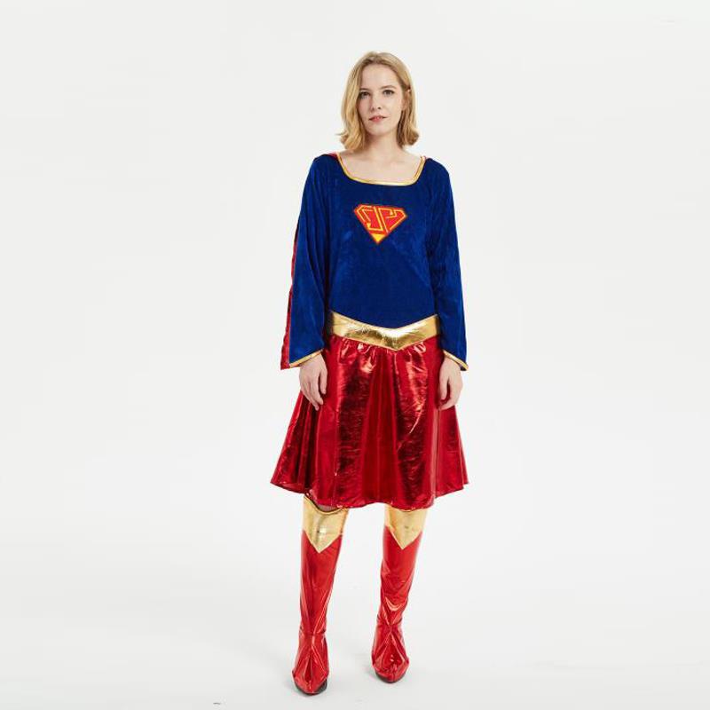 Justice League Supergirl cosplay costume Superman superhero Halloween adult Supergirl skirt