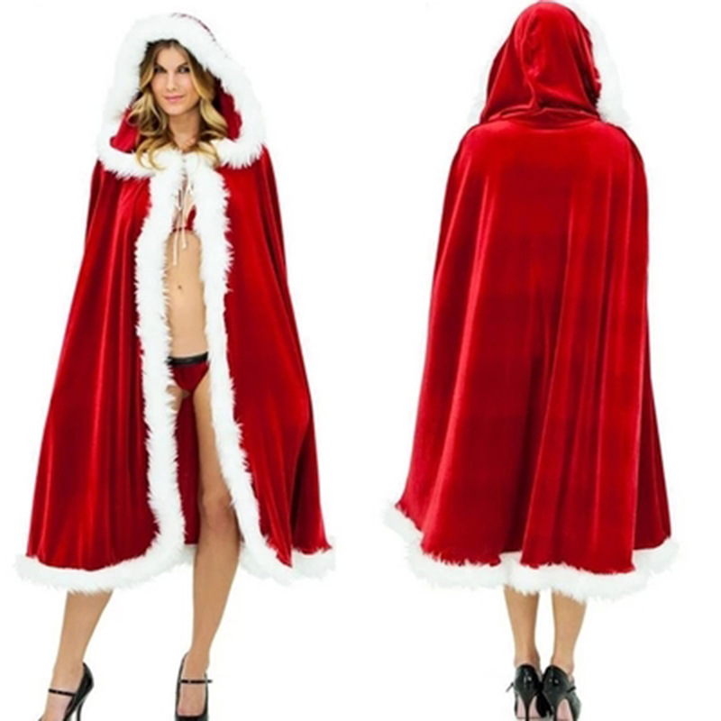 Christmas cloak dance Christmas cloak for adults and children red sexy cloak European and American boutique cloak clothing