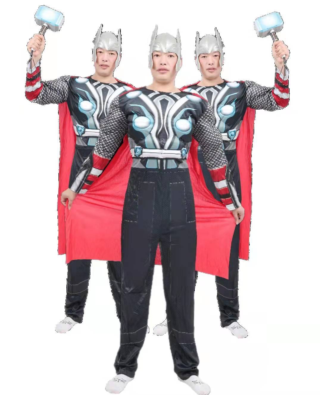 Halloween cosplay Iron Man Hero Spider-Man Batman Thor Captain America Adult Muscle Costume