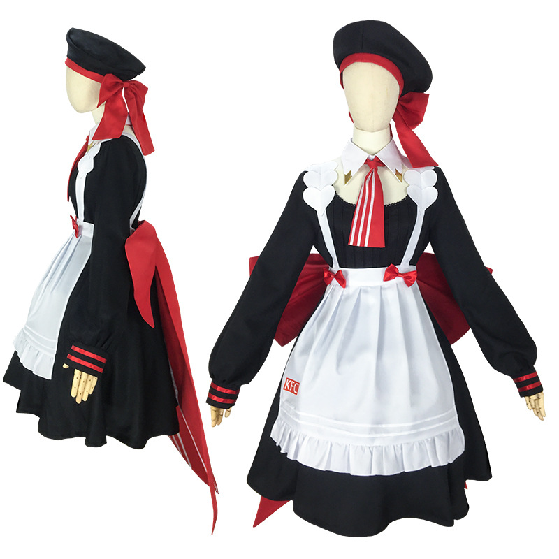Genshin Impact KFC collaboration Noelle cosplay Noelle cosplay Lolita waiter maid costume