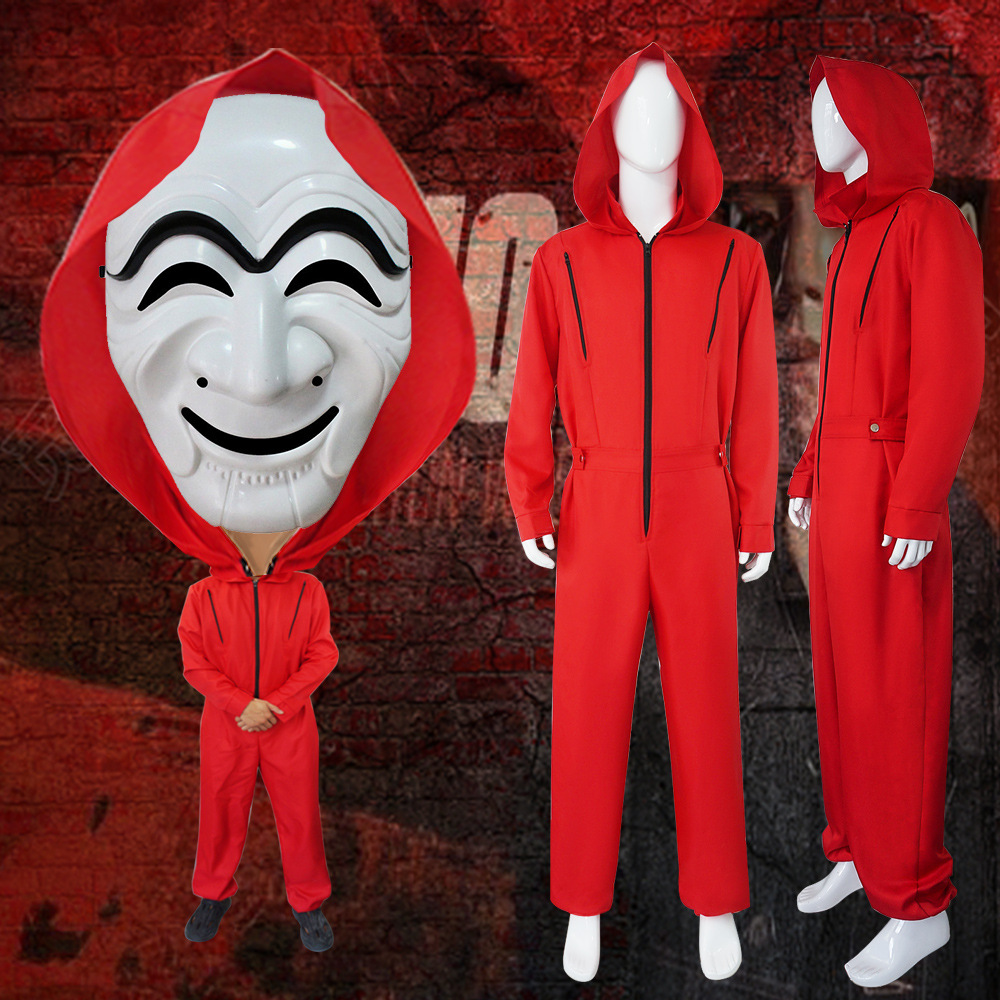 Korean version of Paper Money House play costume red jumpsuit costume Dali Paper House