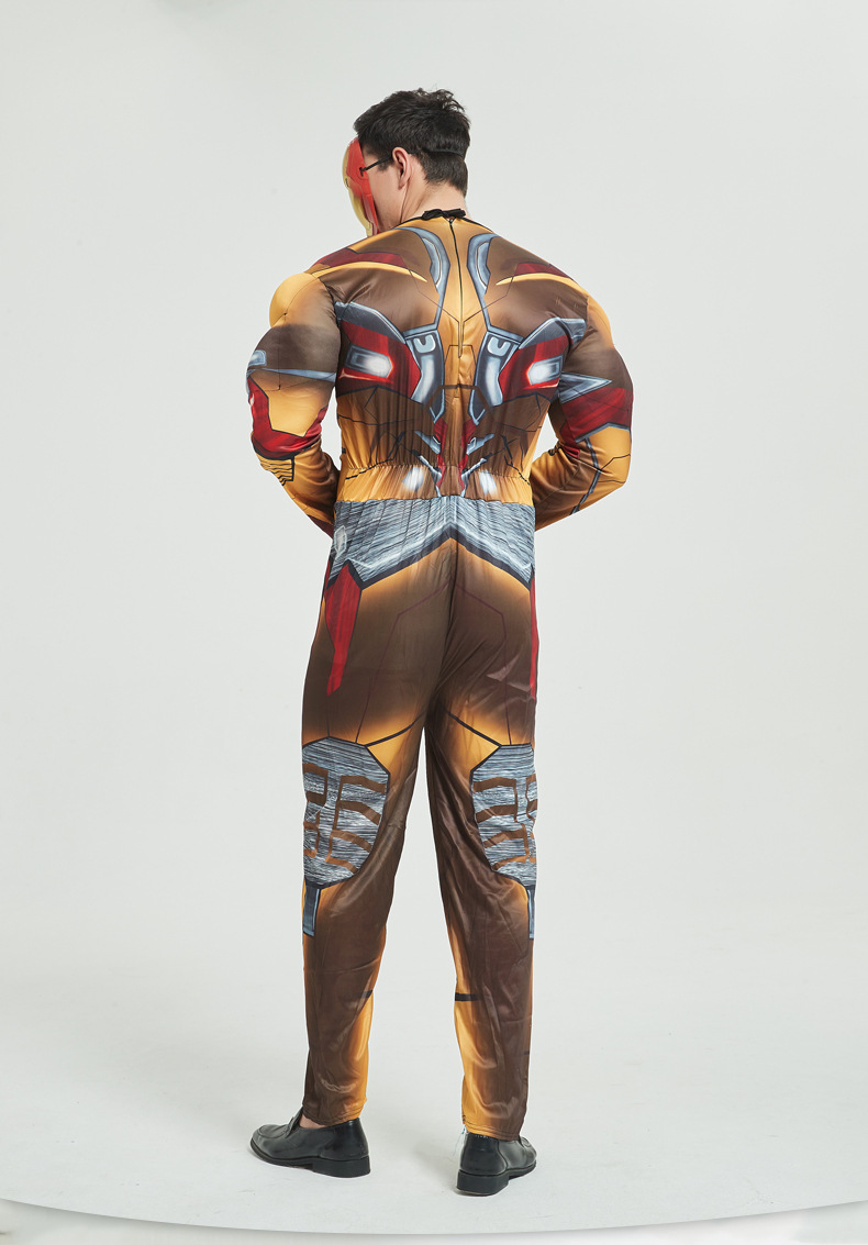 cosplay iron man hero new adult yellow steel batman captain america adult muscle costume male