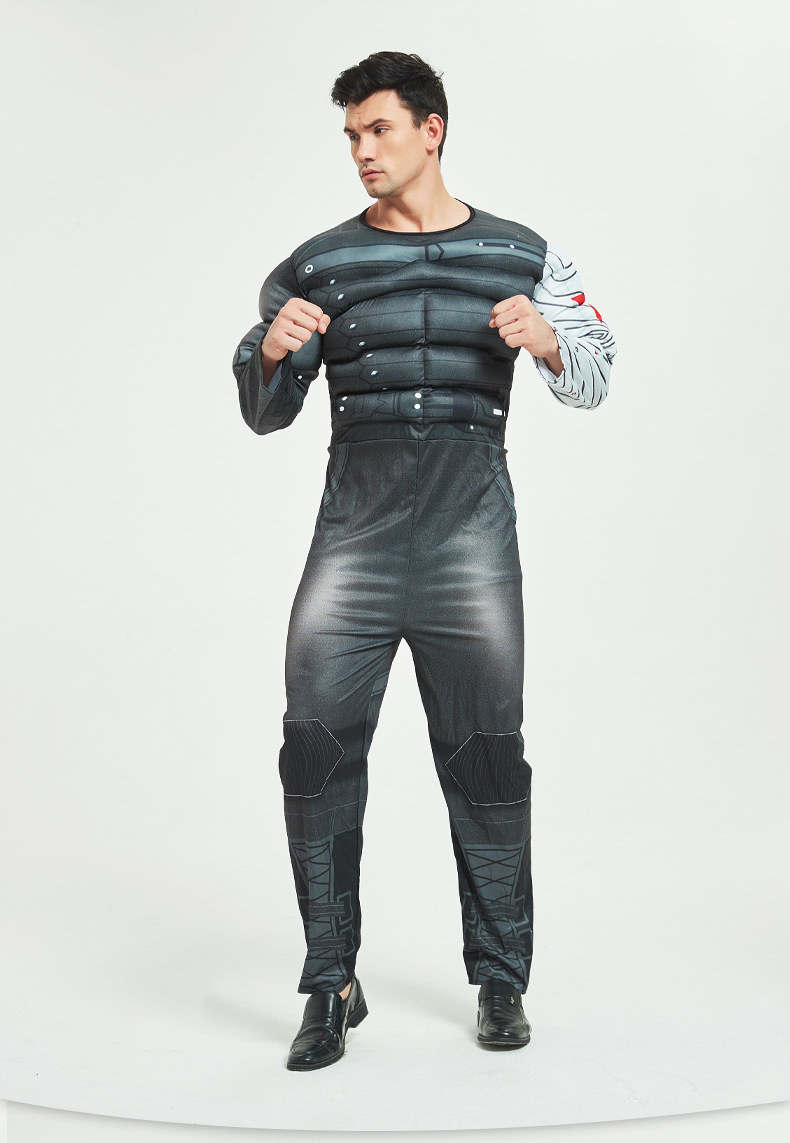 Adult Avengers Winter Soldier Costume Captain America Adult Winter Soldier Muscle Costume
