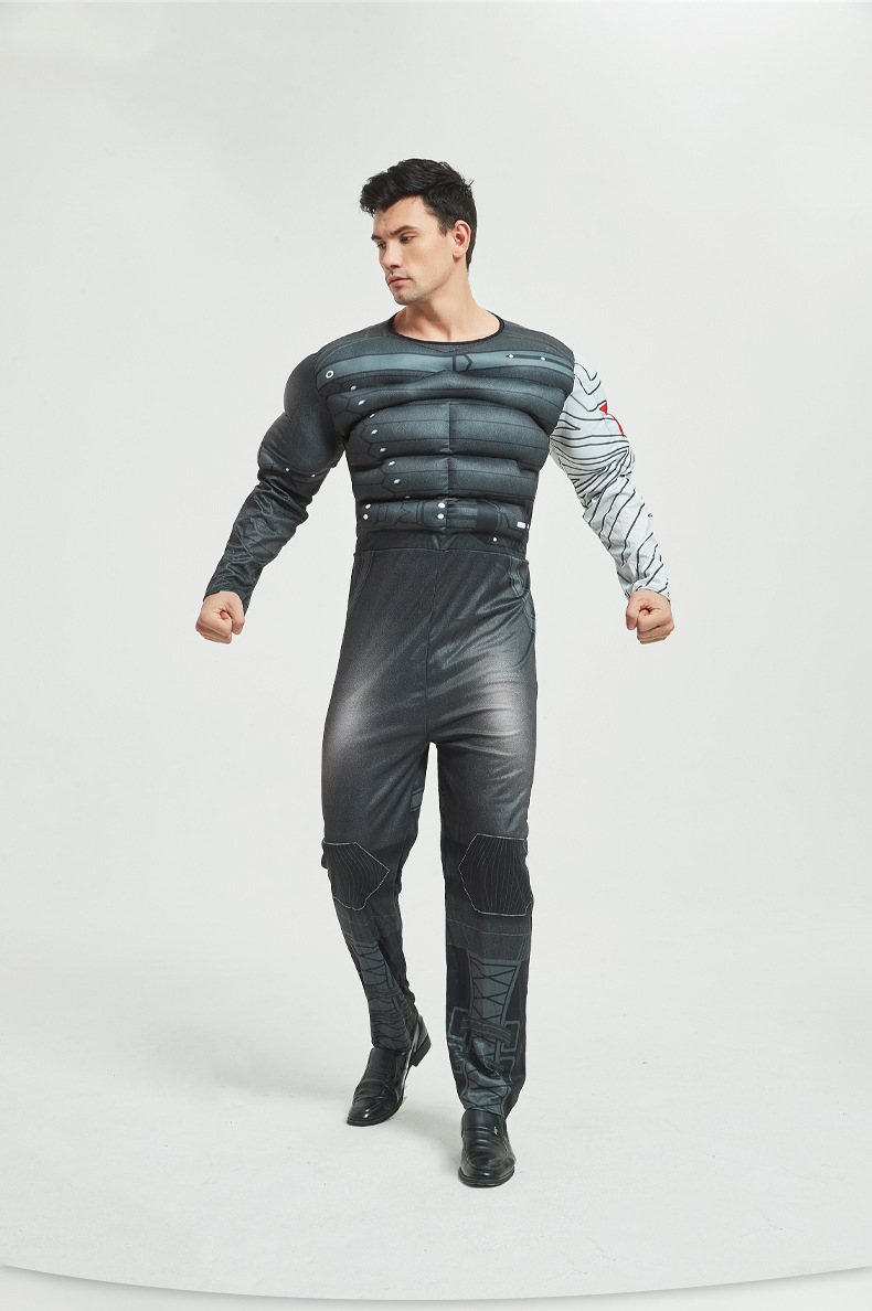 Adult Avengers Winter Soldier Costume Captain America Adult Winter Soldier Muscle Costume