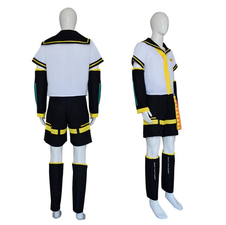 Rin Len Halloween Uniform Cosplay Complete Costumes Sets Tops+Shorts For Women And Men