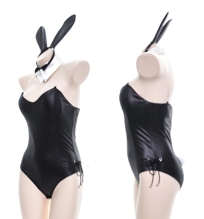 Cosplay Halloween Costume for Girls Sexy Cute Bunny Faux Leather Rabbit