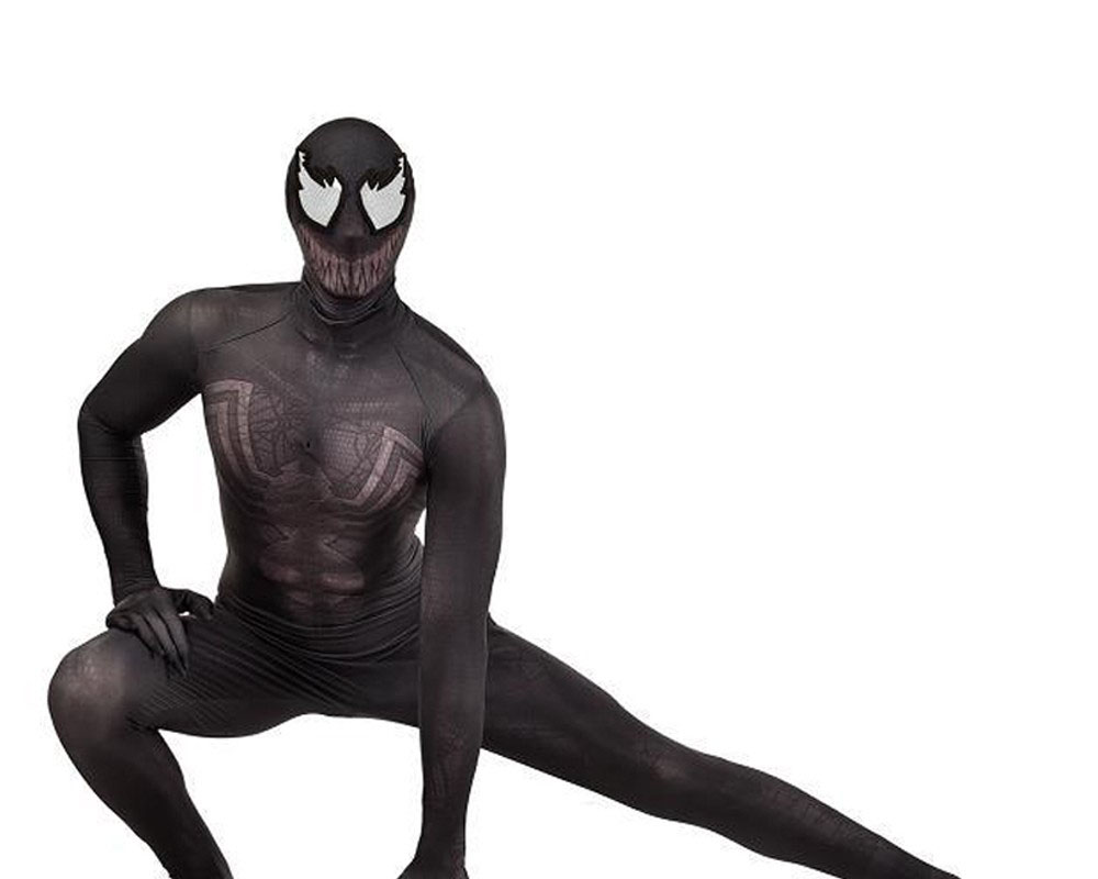 Black Venom Spiderman Cosutme Adult & Kids Cosplay Spandex Suit Zentai