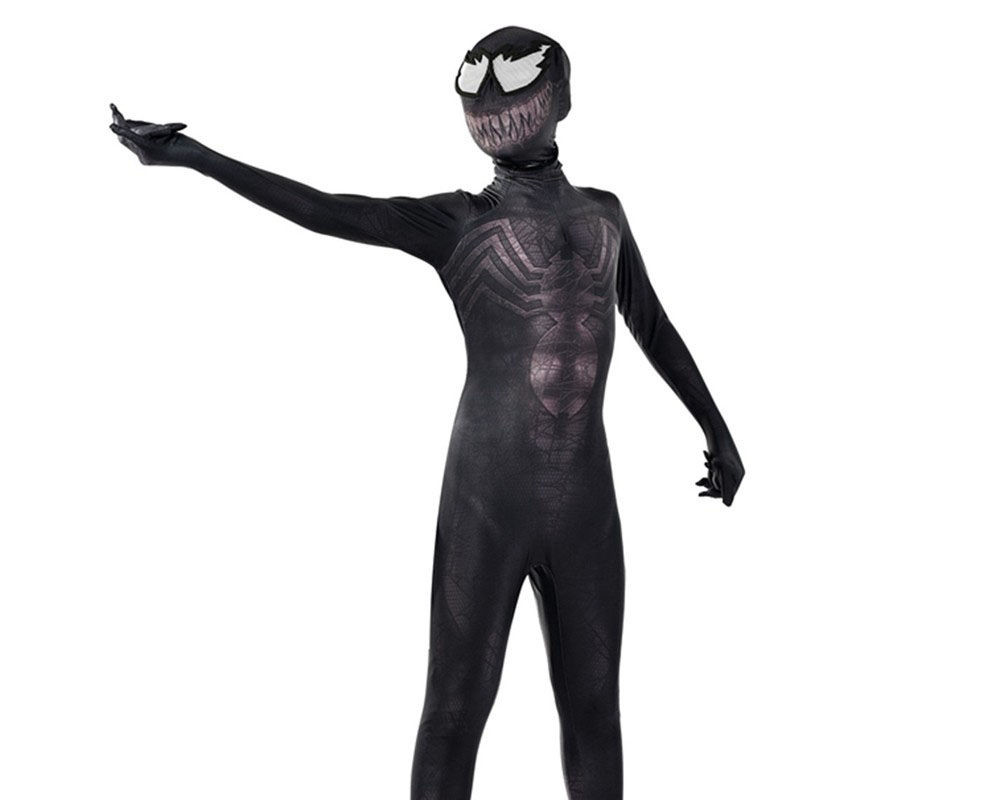 Black Venom Spiderman Cosutme Adult & Kids Cosplay Spandex Suit Zentai