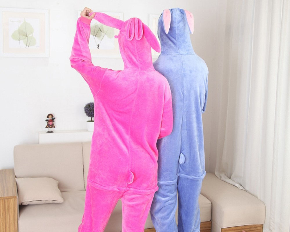 Stitch Onesie Pajamas for Couples Animal Onesies Halloween Costumes
