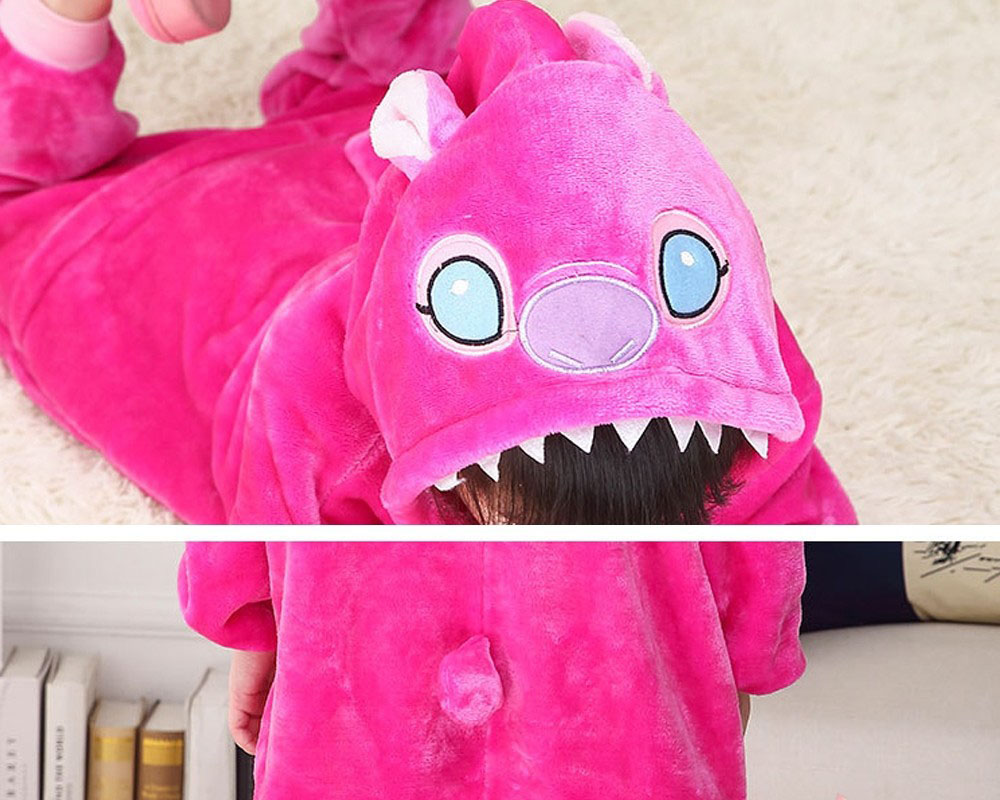 Blue & Pink Stitch Onesie Pajamas for Kids Animal Onesies Costumes