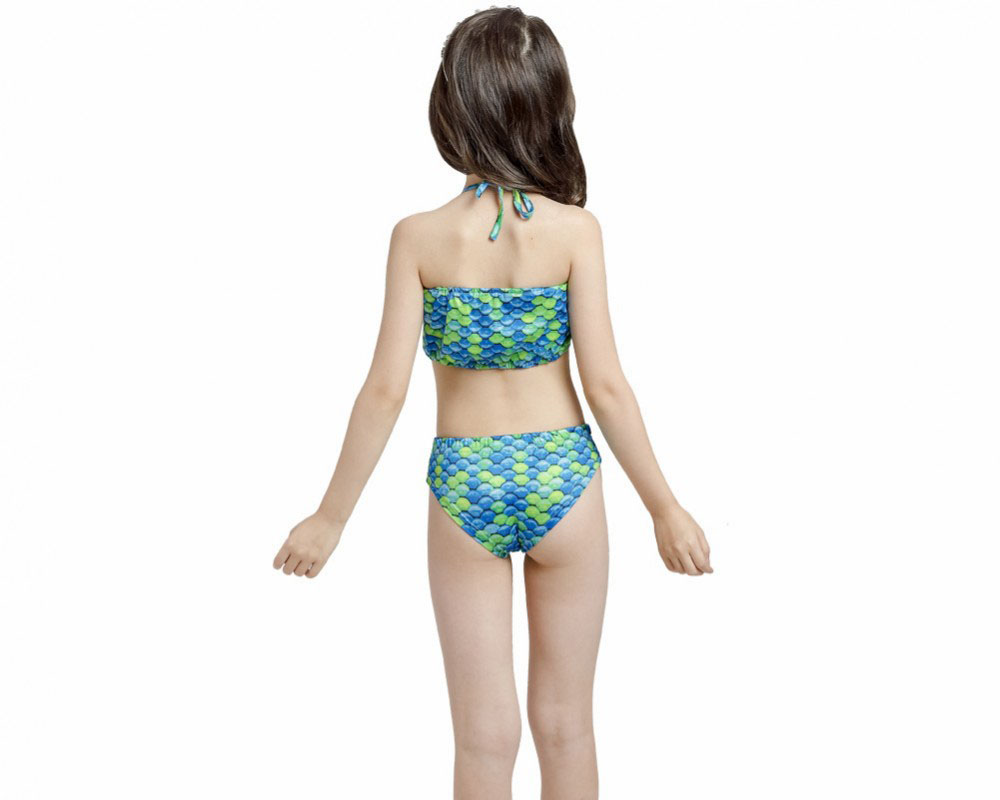 Swimmable Mermaid Tails For Kids Girls Mermaid Swimsuits Bikini Costume Set