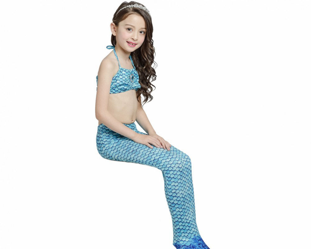 Mermaid Tails For Swimming Kids Girls Mermaid Swimsuits Costume Bathing Bikini Set