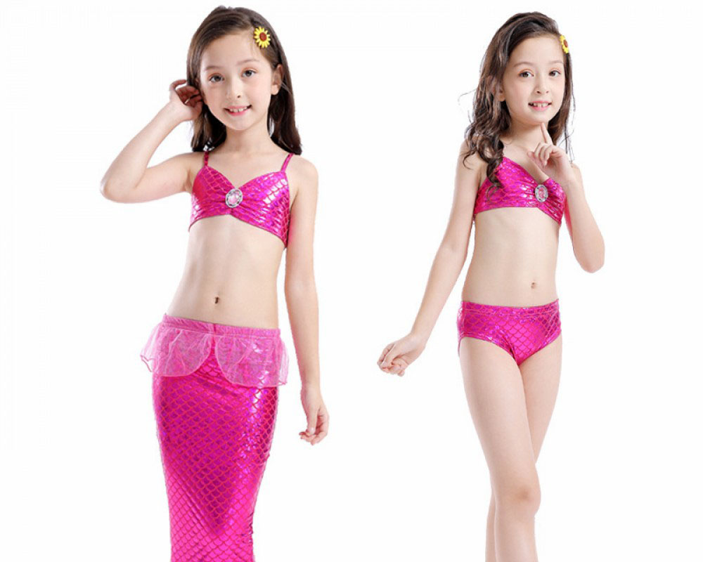 Mermaid Tail Dress Costume For Girls Swimsuit Bikini Sets Mermaid Tails