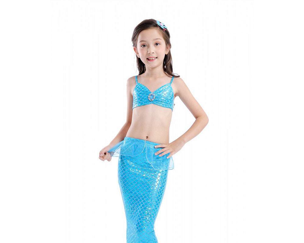 Real Mermaid Tails Dress For Girls Swimming Bathing Suit Mermaid Costume Bikini