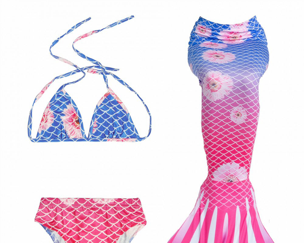 Childrens Mermaid Tails For Girls Swimming Bathing Suit Mermaid Bikini Costume
