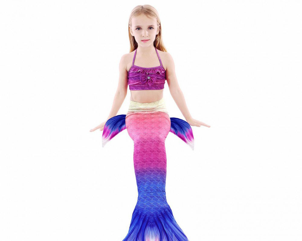 Kids Swimmable Mermaid Tails Bikini Bathing Suit Swimming For Girls Sale