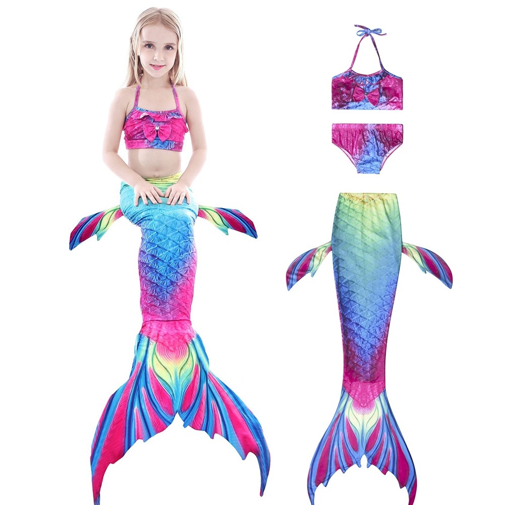 Mermaid Tails For Kdis Bikini Bathing Suit Swimming For Girls Mermaid Costume 