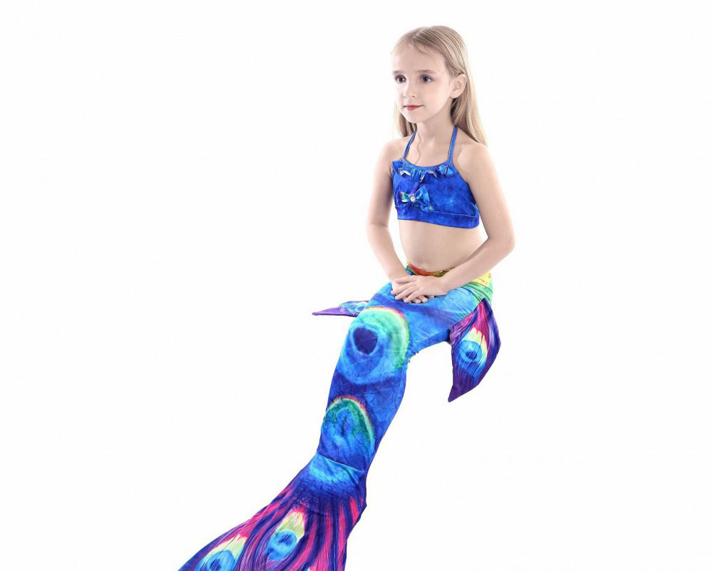 Toddler Girls Mermaid Tails Swimsuit Bikini Mermaid Costume