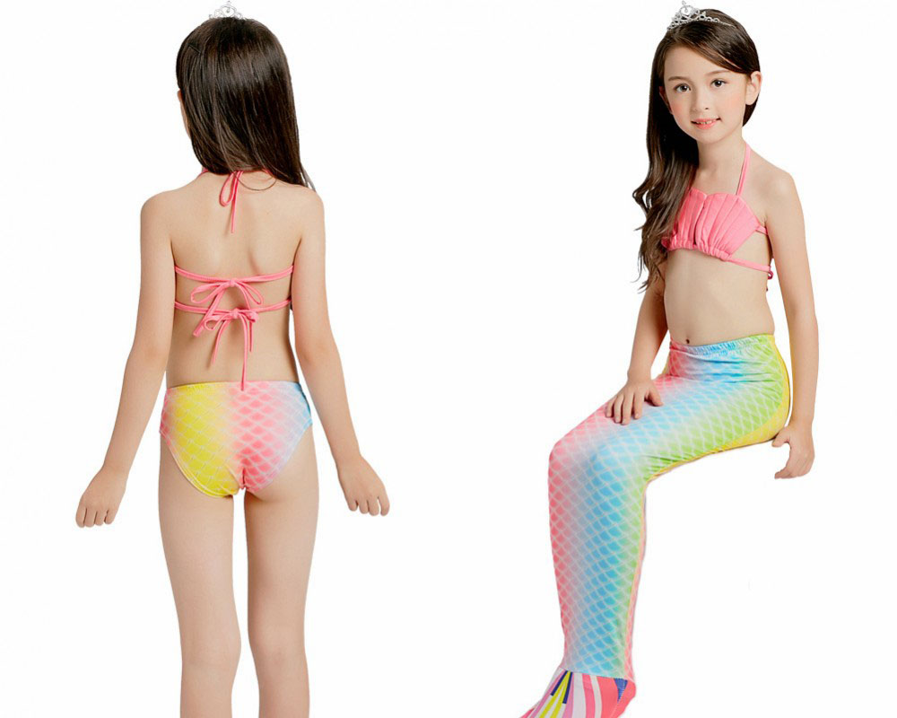 Mermaid Tails For Girls Swimmimg Bikini Mermaid Bathing Suit Set