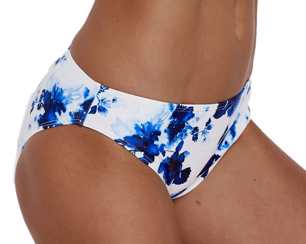 White Bikinis For Women Blue Floral Cheap Bathing Suits Swimwear