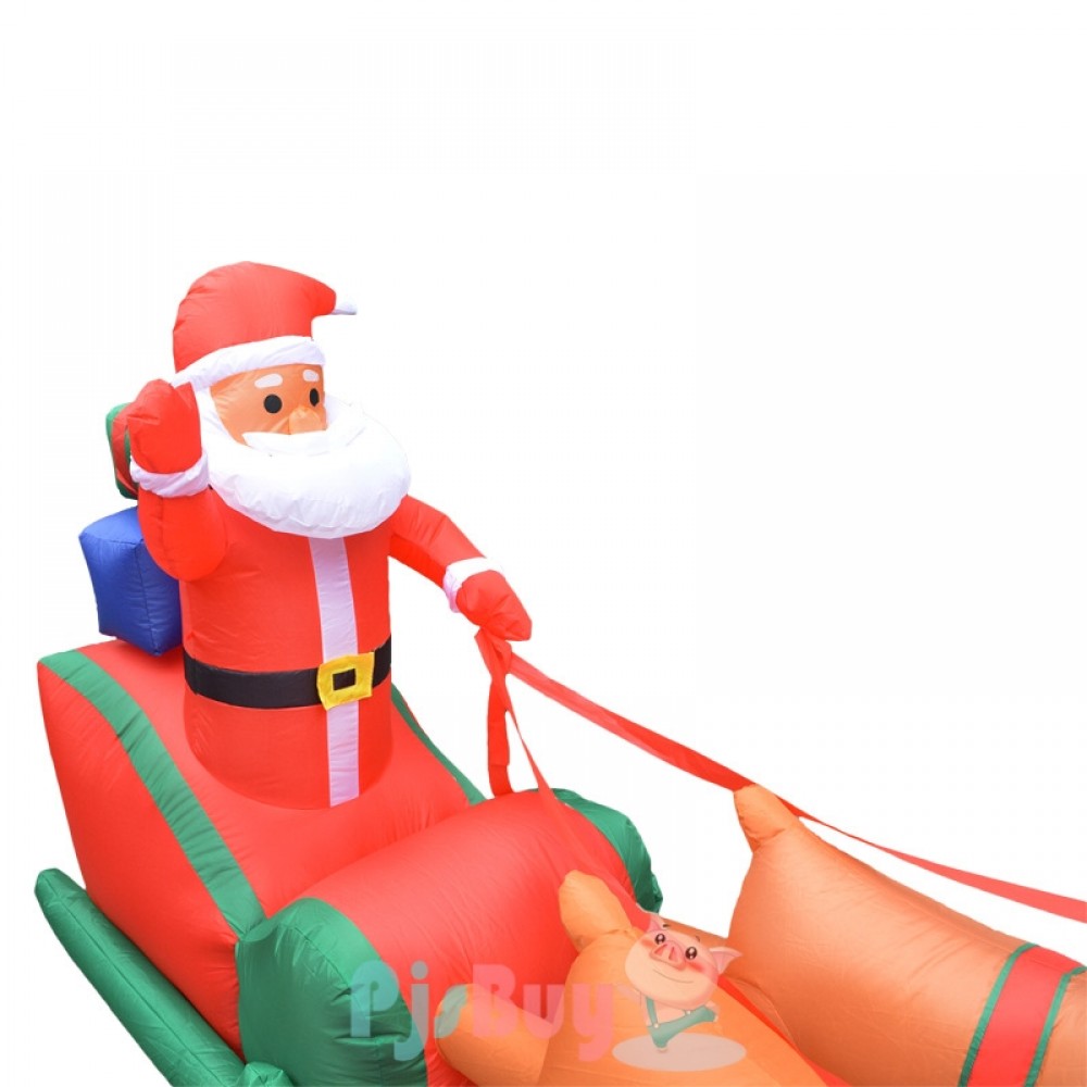 Inflatable Santa Claus With Reindeer Blow Up Christmas Decrations Outdoor