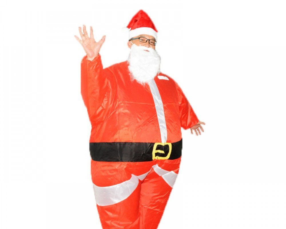 Inflatable Santa Christmas Decorations Party Blow Up Costume Outfit