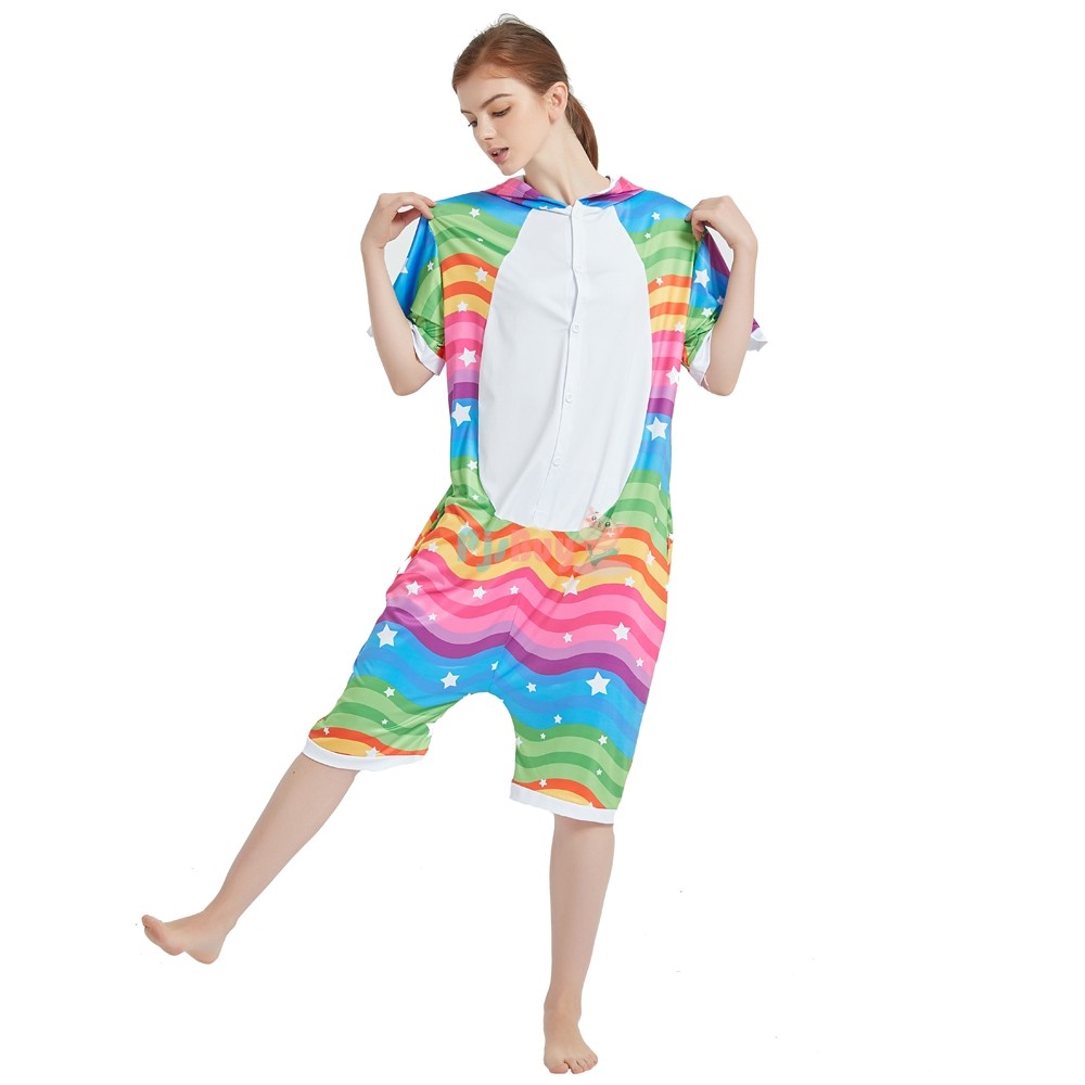 Ripple Rainbow Unicorn Onesie Pajamas Short Sleeve