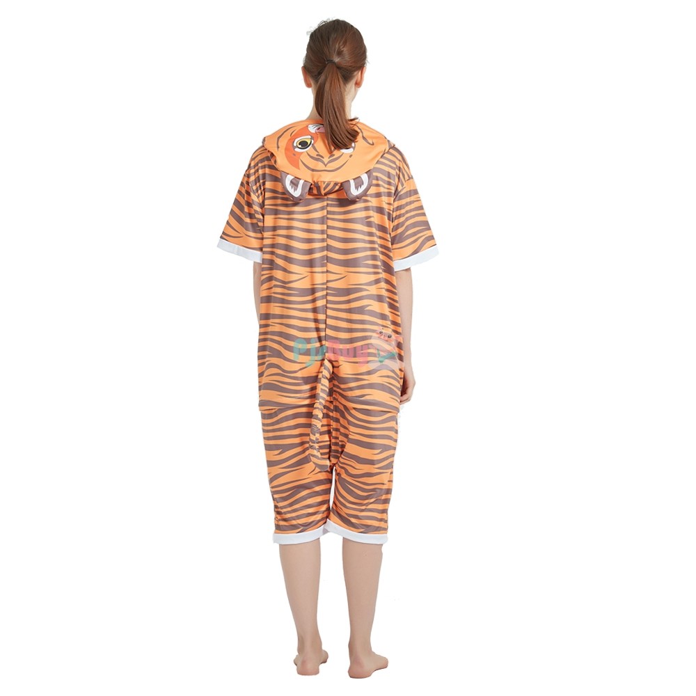Tiger Onesie Pajamas Short Sleeve