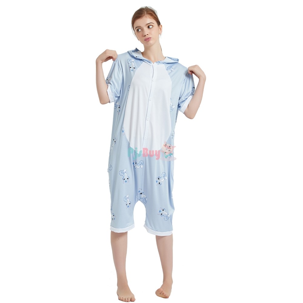 Cat Onesie Pajamas Short Sleeve
