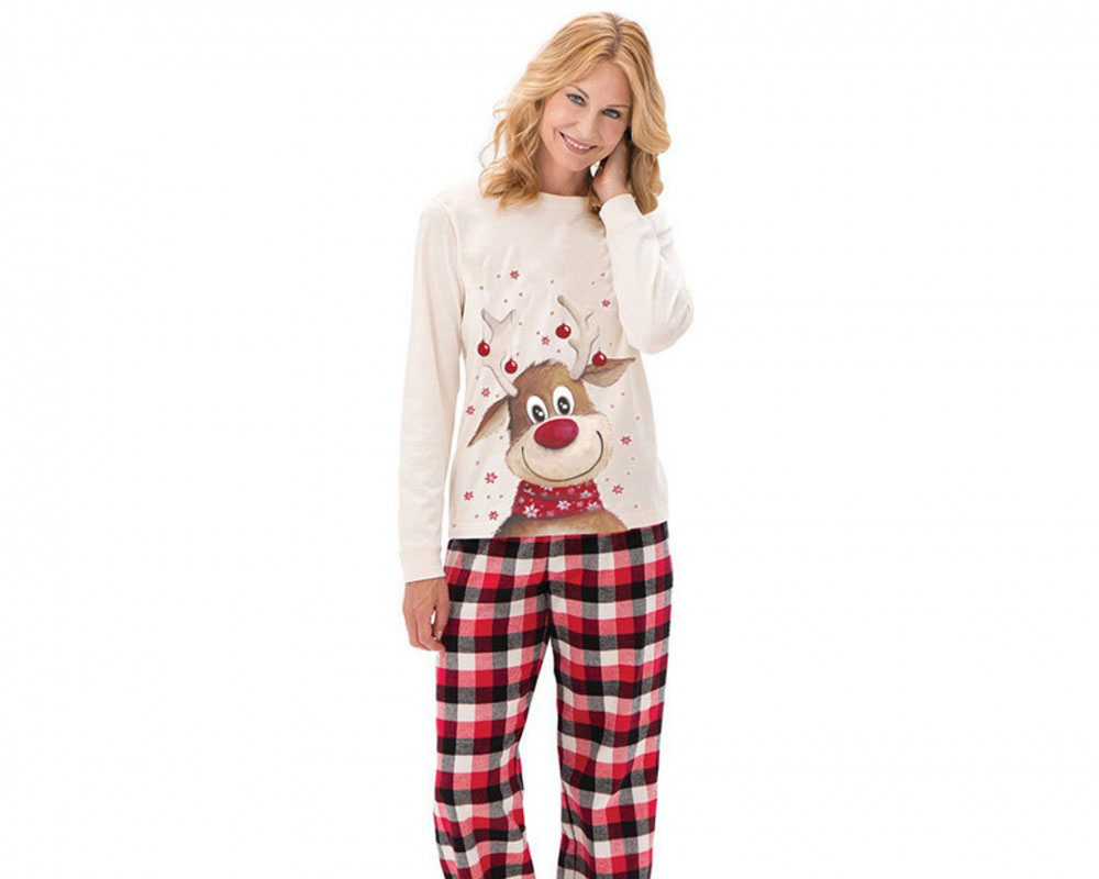 Matching Family Christmas Holiday Pajamas Sets Reindeer Xmas Pj