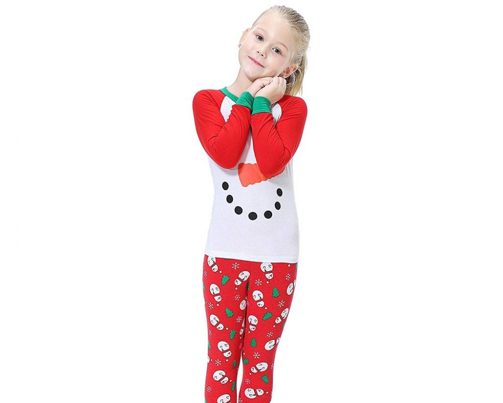 Matching Family Christmas Holiday Pajamas Sets Snowman Print