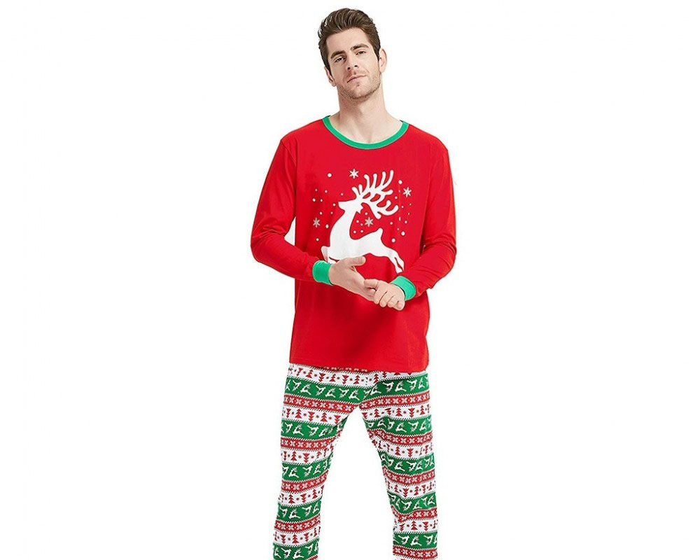Matching Family Christmas Holiday Pajamas Sets Reindeer Print- Pjsbuy.com