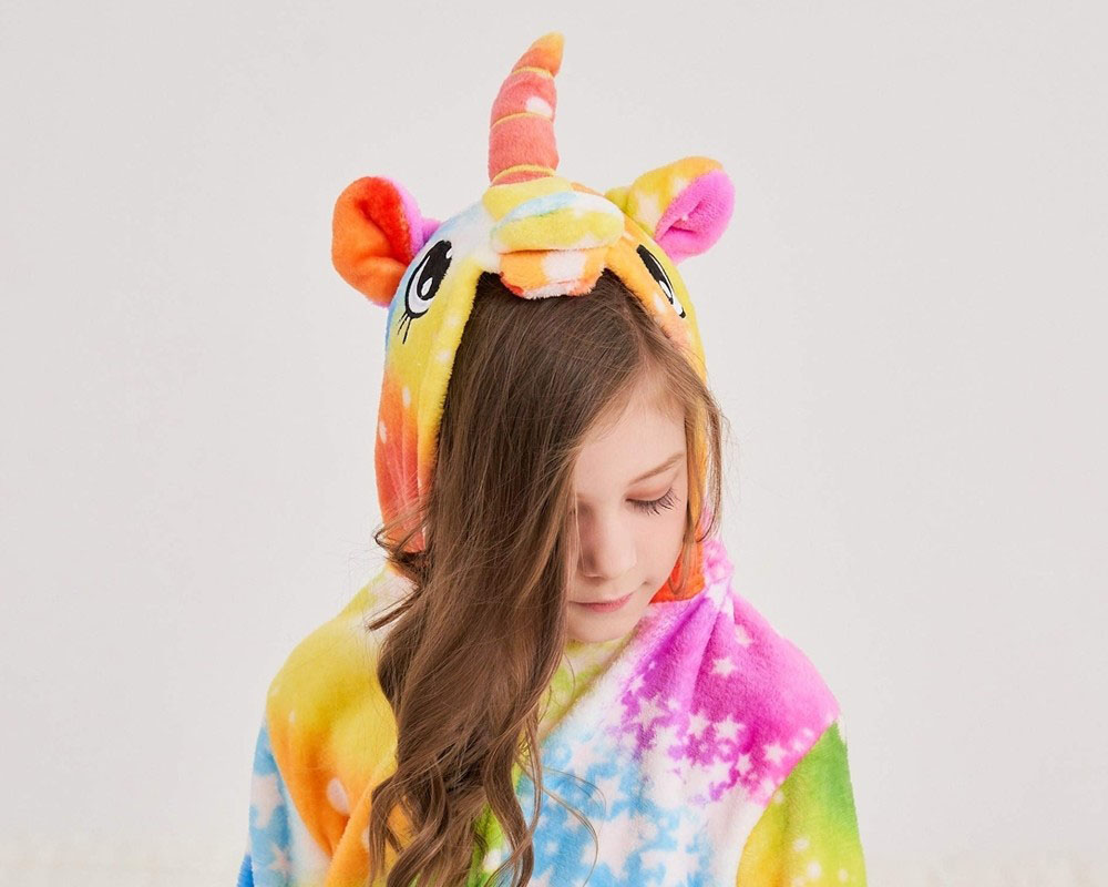 Soft Unicorn Hooded Bathrobe Sleepwear Unicorn Gifts for Girls
