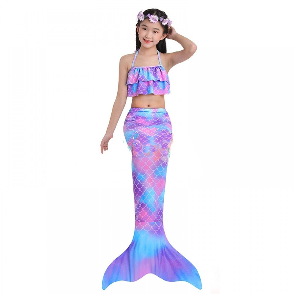 Girls Purple Mermaid Tails for Swimming Mermaid Swimsuit