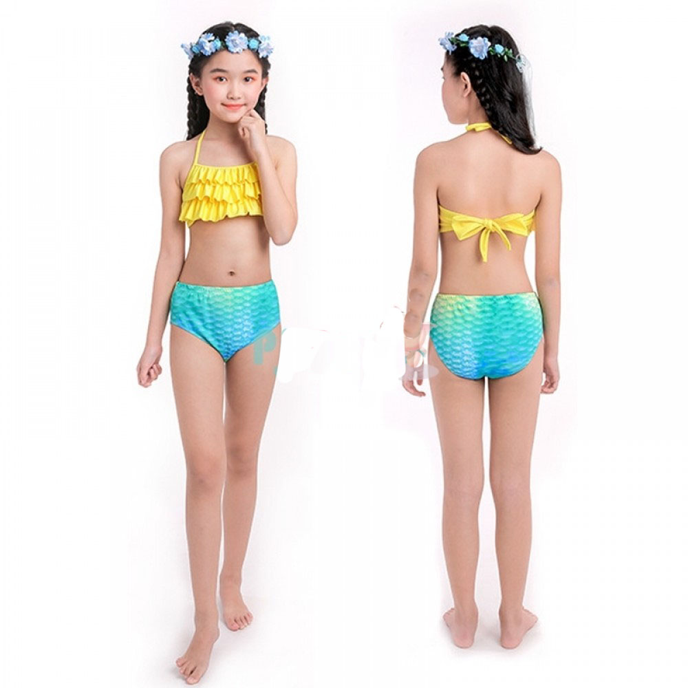 Girls Blue Mermaid Tail for Swimming Mermaid Bathing Suit