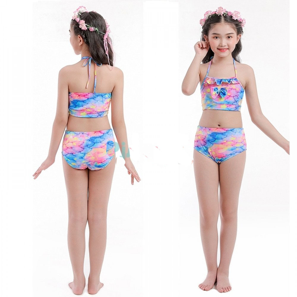 Girls Rainbow Mermaid Tail for Swimming Bathing Suit