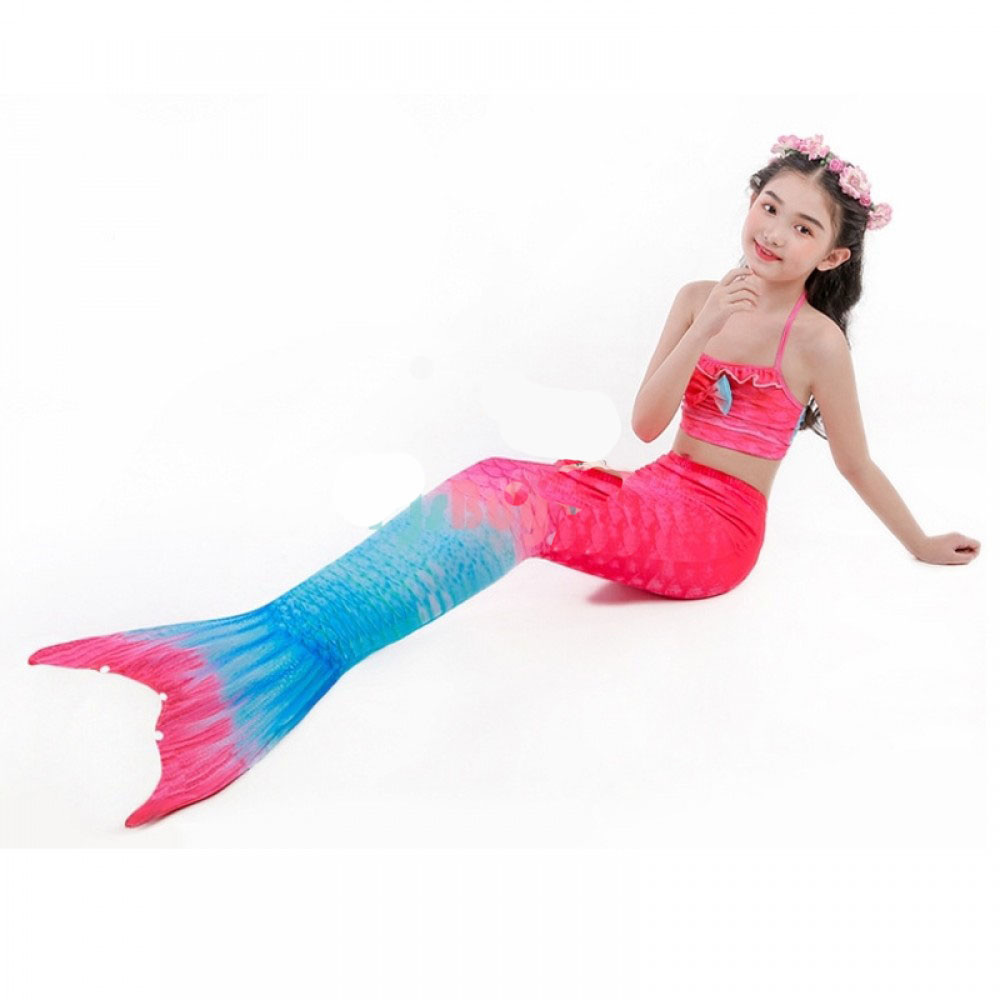 Girls Pink Mermaid Tail for Swimming Bathing Suit