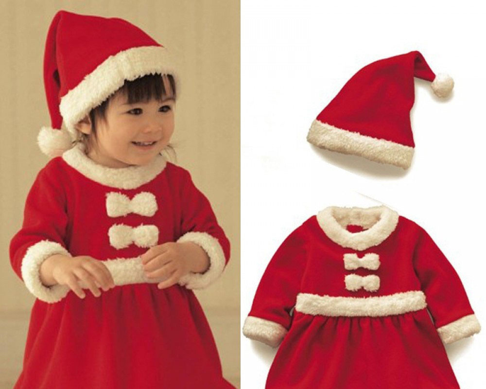 Kids Santa Costume Baby Santa Outfit