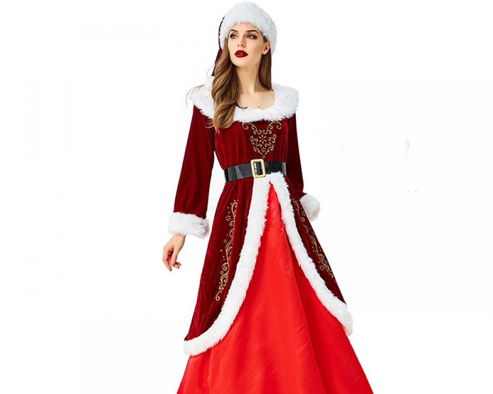 Mrs Claus Costume Outfit Womens Santa Outfit Dress